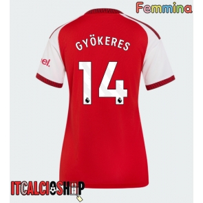 Arsenal Viktor Gyokeres #14 Prima Maglia Femmina 2026-27 Manica Corta